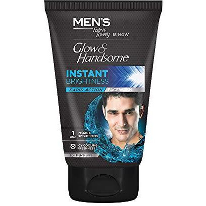 Fair & Lovely Glow & Handsome Instant Brightness Rapid Action Facewash, 100 G