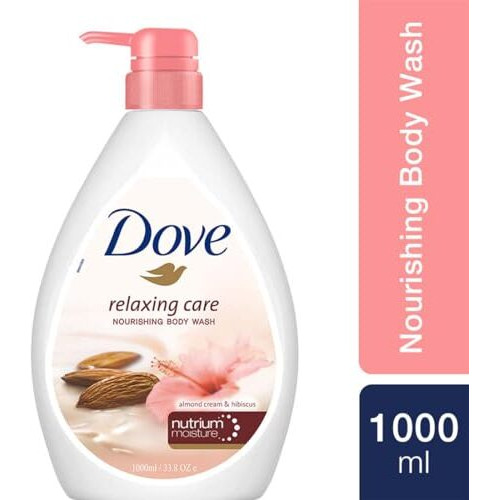 Dove Relaxing Almond Cream Body Wash With Hibiscus For Smooth Skin, Soft & Sweet Scent 1L