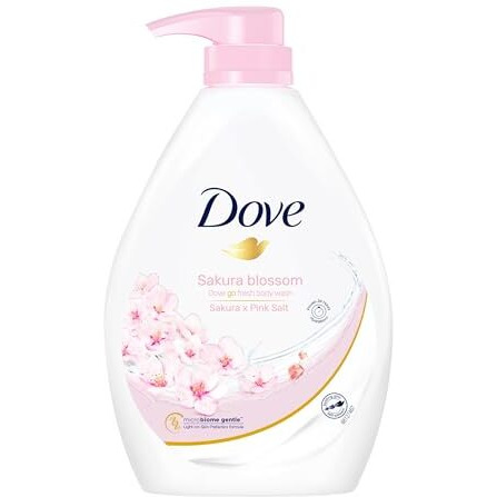 Dove Refreshing Sakura Blossom Body Wash With Himalaya Pink Salt For Replenished Skin, 1L