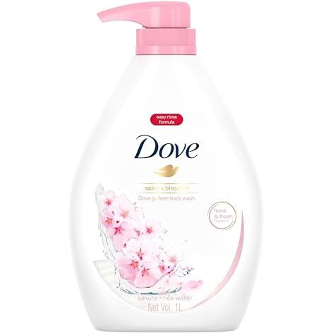 Dove Refreshing Sakura Blossom Body Wash With Himalaya Pink Salt For Replenished Skin, 1L