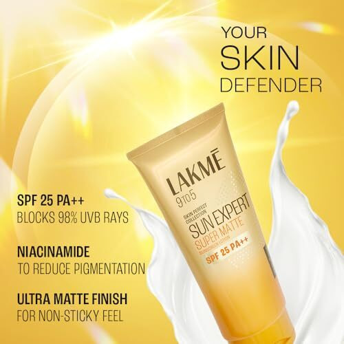 Lakm Sun Expert Spf 25 Pa++ Super Matte Lotion Sunscreen For All Skin Type, Lightweight, Non Sticky,50Ml Pack Of 1