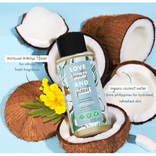 Love Beauty & Planet Coconut Water & Mimosa Flower Hydrating Body Washinatural Shower Gel For Soft Skin,200Ml