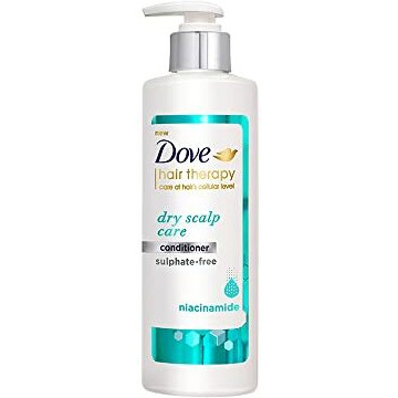 Dove Hair Therapy Dry Scalp Care Moisturizing Conditioner, Sulphate Free, No Parabens & Dyes, With Niacinamide, 380 Ml