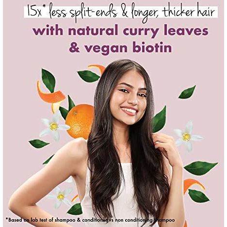 Love Beauty & Planet Curry Leaves|| Biotin & Mandarin Paraben & Sulfate Free Shampoo For Long & Strong Hair|| 400Ml