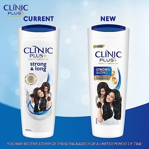 Clinic Plus Strong & Long Shampoo 355Ml, With Milk Proteins & Multivitamins For Healthy And Long Hair - Strengthening Shampoo For Hair Growth