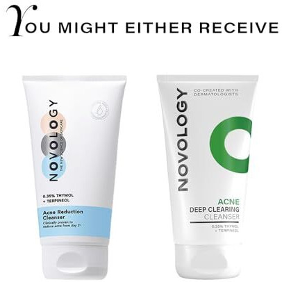 Novology Acne Deep Clearing Cleanser With Thymol+Terpineol| Face Wash For Acne,Whiteheads,Blackheads| Gentle, Non-Drying Formula, Suitable For Sensitive Skin| 150Ml