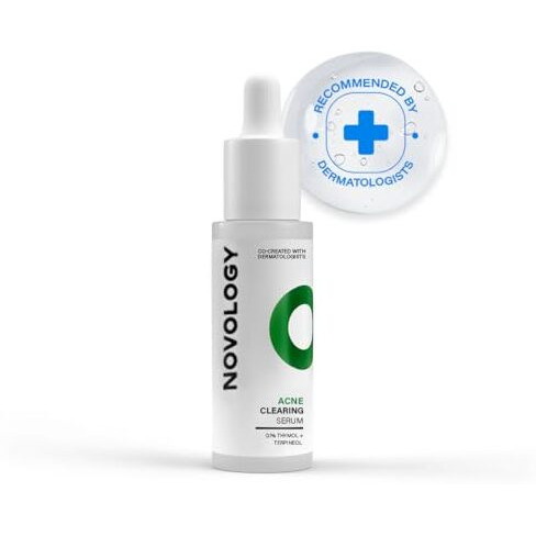 Novology Acne Clearing Serum With Thymol And Terpineol | Face Serum For Acne, Whiteheads, Blackheads | Non-Sticky, Non-Irritating, Non-Comedogenic| For Oily, Acne Prone Skin | 28 Ml