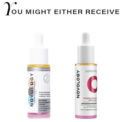 Novology Bi-Phasic Serum For Hyperpigmentation, Dark Spots, Acne Marks And Uneven Skin Tone| Dry-Combination Skin | 28Ml