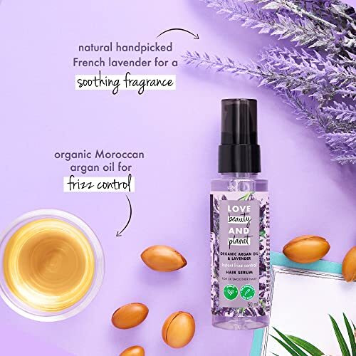 Love Beauty & Planet Argan Oil & Lavender Hair Mask For Frizzy Hair | 50 Ml