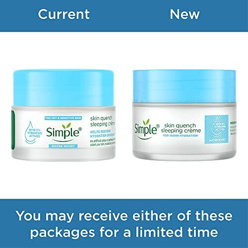 Simple Water Boost Skin Quench Sleeping Creme| 100Hr Hydration |For Dry Skin Type| No Alcohol| No Perfume| No Harsh Chemicals| 40 G