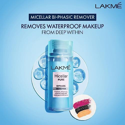 Lakm Biphasic Micellar Face Cleansing Water 100Ml | Removes Waterproof Makeup | Oil And Water Formula