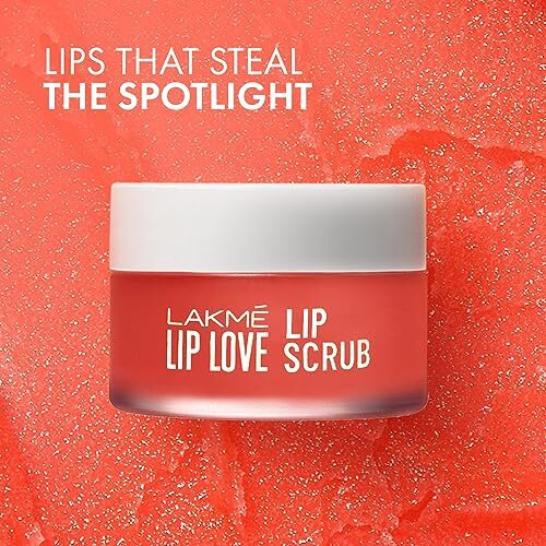 Lakm Exfoliating Lip Scrub With Hyaluronic Acid For Soft, Smooth Lips | Lip Love Lip Scrub, 15Gm