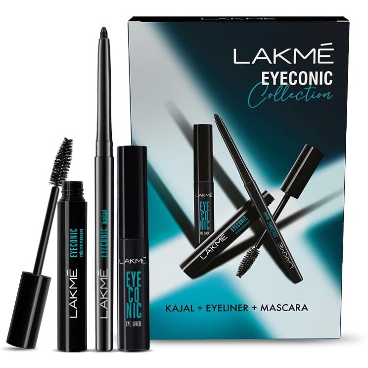 Lakm Glossy Liquid Eyeconic Collection - Eye Regime Kit, Black