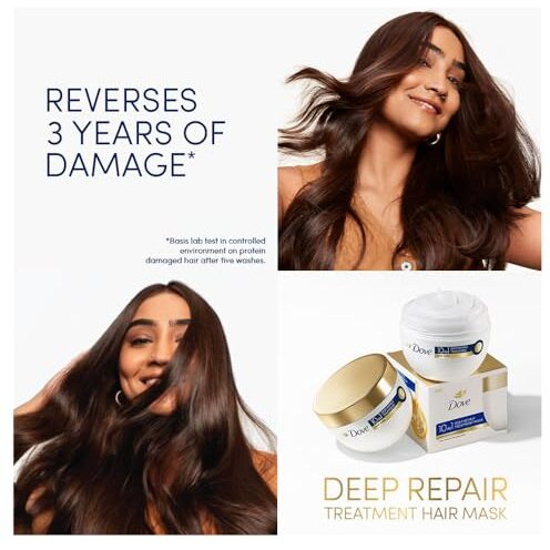 Dove 10 In 1 Deep Repair Treatment Hair Mask, 300 Millilitre | Floral, For All Hair Types