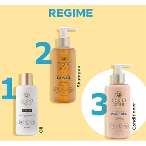 Coco Soul Hair + Scalp Conditioner With Coconut & Ayurveda For Frizz-Free | Shiny | Strong & Silky Hair Paraben & Sulphate Free | 200Ml