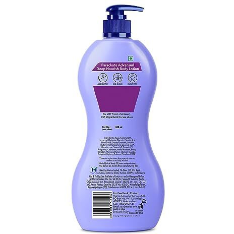 Parachute Advansed Deep Nourish Body Lotion For Women & Men, Dry Skin, 600Ml | Pure Coconut Milk, 100% Natural, 72H Moisturisation