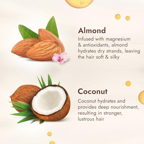 Parachute Advansed Almond Enriched Coconut Hair Oil With Vitamin E 300Ml|Nourishes & Softens Hair | Helps Control Hair Fall| Helps Promotes Hair Growth | Up To 2X Softer Hair|Non-Sticky Formula| Dermatologically-Tested Hair Oil | For Men & Women