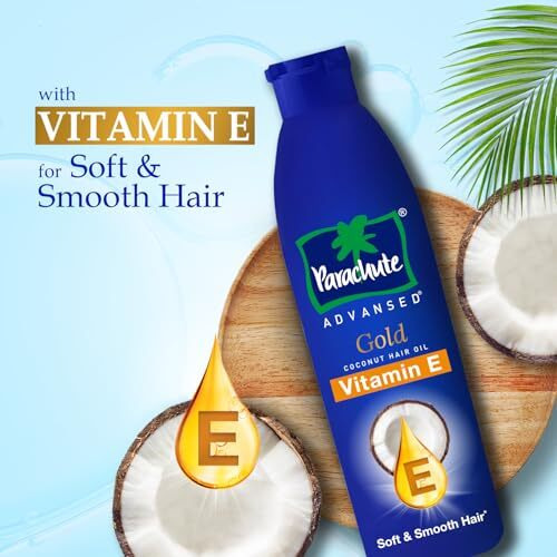 Parachute Advansed Gold Vitamin E Coconut Hair Oil| Long & Soft Hair | For All Hair Type| No Paraben & Silicones| 300Ml