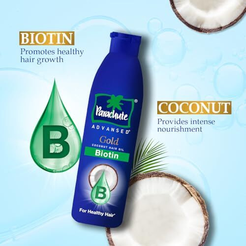 Parachute Advansed Gold Biotin & Coconut Hair Oil | Deep Nourishment For Fuller Hair| No Paraben Or Silicone | 300Ml