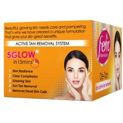 Fem De-Tan Creme Bleach - 30G | For Active Tan Removal | Brightens Skin | Evens Skin Tone | Long Lasting Results | For All Skin Types