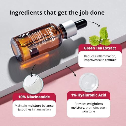 Rivela Dermascience 10% Niacinamide Face Serum By Cipla For Acne Marks, Scars, Oil Control With 1% Hyaluronic Acid, Evens Skin Tone & Promotes Hydration, 30Ml