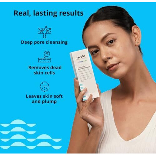 Rivela Dermascience Deep Clean Foaming Facial Cleanser By Cipla | Removes Dead Skin Cells | Makes Skin Supple And Smooth | For Normal To Oily Skin | 100 Ml