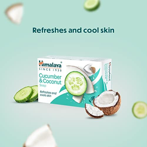 Himalaya Herbals Cucumber And Coconut Soap, 125G (Pack Of 6)