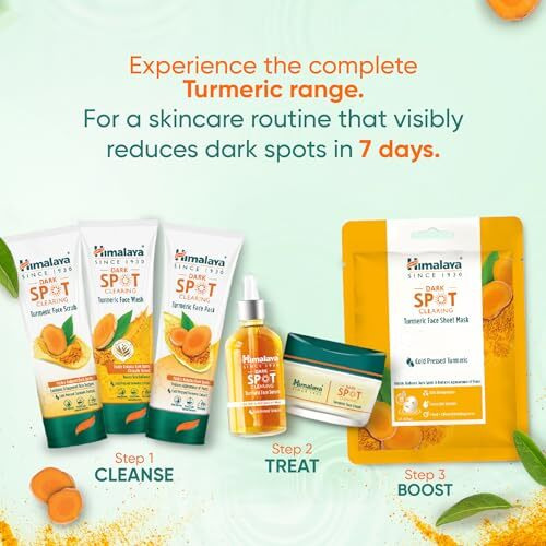 Himalaya Dark Spot Clearing Turmeric Face Wash | Reduce Dark Spots In 7 Days | Organically Sourced & Cold-Pressed Turmeric | 100Ml