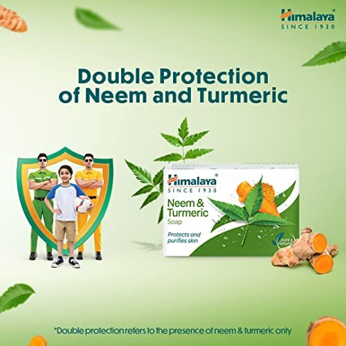 Himalaya Herbals Neem And Turmeric Soap, 125Gm (Pack Of 4) With Value Pack Save Rs.20