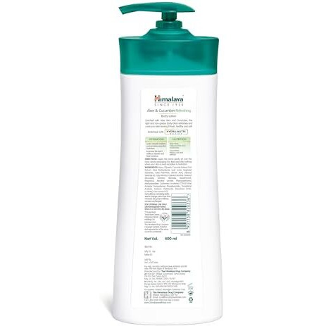 Himalaya Herbals Refreshing Body Lotion, Aloe And Cucumber, 400Ml