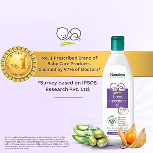 Himalaya Baby Massage Oil  500Ml For Strong Bones & Muscles | With Vitamin E | No. 1 Doctor Prescribed