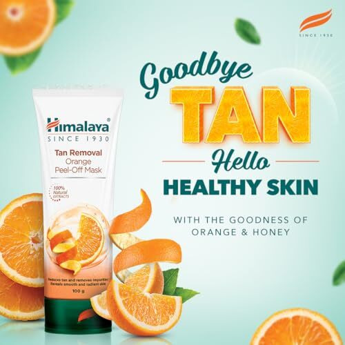 Himalaya Herbals Tan Removal Orange Peel-Off Mask, 100G