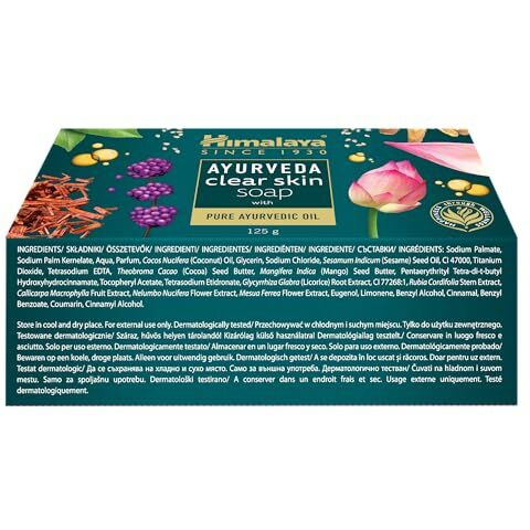 Himalaya Fortunekart Ayurveda Clear Skin Soap India, 125 G