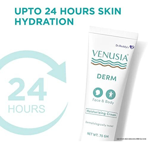 Venusia Dr Reddy's Derm Moisturizing Lotion For Face And Body,Repairs And Nourishes Dry Skin,Relieves Minor Itching And Irritation,Moisturization And Hydration That Lasts Up To 10 Hours,Pack Of 1