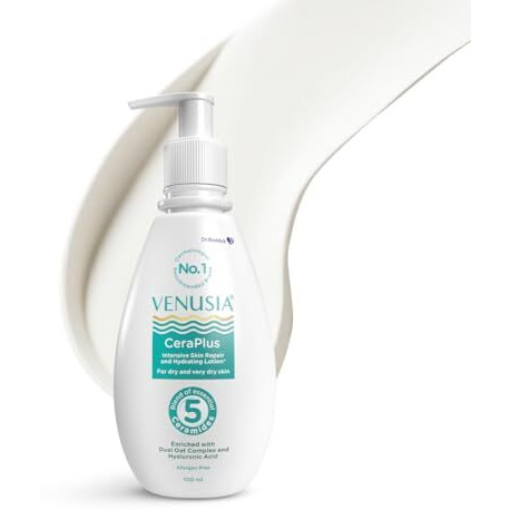 Dr. Reddy's Venusia Ceraplus Moisturizing Lotion For Dry Skin - Formulated With 5 Essential Ceramides, Oat Complex, Hyaluronic Acid | Hypoallergenic And Fragrance-Free | 100Ml