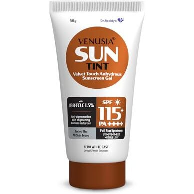 Dr. Reddy's Sun Tint Spf 115 | India's First Sunscreen With The Highest Spf | Matte-Finish | Full Spectrum 12-Hour Protection | Reduces Pigmentation | Zero White Cast | Hypoallergenic And Paraben-Free | 50G