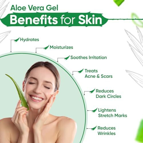 Kazima Pure Aloe Vera Gel For Skin And Hair, 500Gm | Hydrates, Moisturizes & Soothes Irritated Skin | Pure & Natural Aloe Vera Gel For Face, Acne, Scars, Dark Circles & Sunburn
