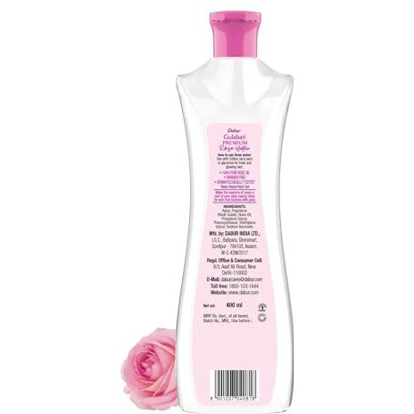 Dabur Gulabari Premium Rose Water With No Paraben For Cleansing And Toning - 250Ml