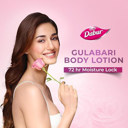 Dabur Gulabari Moisturizing Body Lotion - 400Ml For Dry & Dull Skin, Made With 100% Organic Rose Oil, Dermatologically Tested And Paraben Free