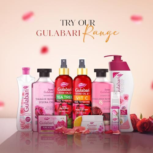 Dabur Gulabari Rose Oil & Vitamin C Face Toner Mist With Niacinamide - 100Ml | Toner For Brightened Skin | Improves Uneven Skin Tone, Tightens Pores | Alcohol Free