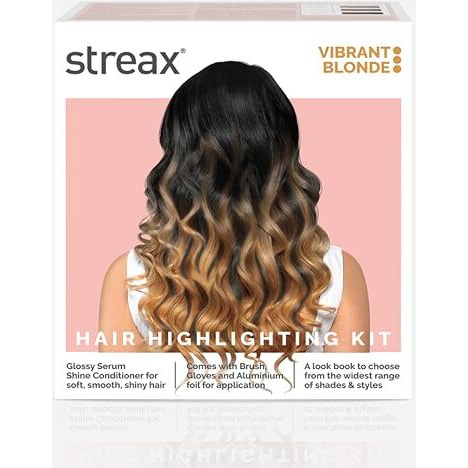 Streax Hc Highlighting Kit Blonde Hair Colour, Vibrant Blonde 180G 12 Gm Box