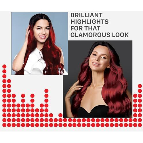 Streax Hair Colour Highlight Kit | Scarlet Red - Pack Of 1 | Enriched With Walnut & Argan Oil | For Women | Rich, Vibrant, Easy To Use, Diy Application