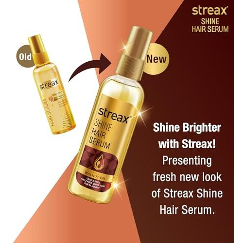 Streax Hair Serum 200Ml, Vitalized With Walnut Oil, For Hair Smoothening & Shine. Hair Serum For Dry, Frizzy Hair For Men And Women
