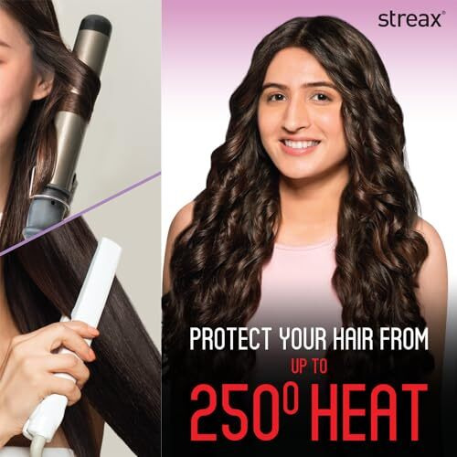 Streax Heat Protection Spray For Hair -100 Ml, Hair Styling Spray For Women & Men, Heat Protectant Spray For Hair Upto 250C & 2X Less Hair Breakage I Frizz Free & Helps In Damage Control