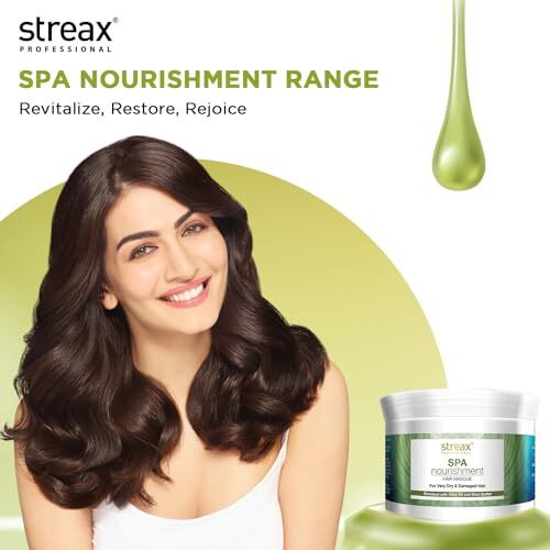 Streax Professional Spa Nourishment Hair Masque For Women|For Very Dry & Damaged Hair|With Olive Oil & Shea Butter|Moisturises, Revitalizes & Helps Strengthen Chemically Treated Hair|200G,1 Count