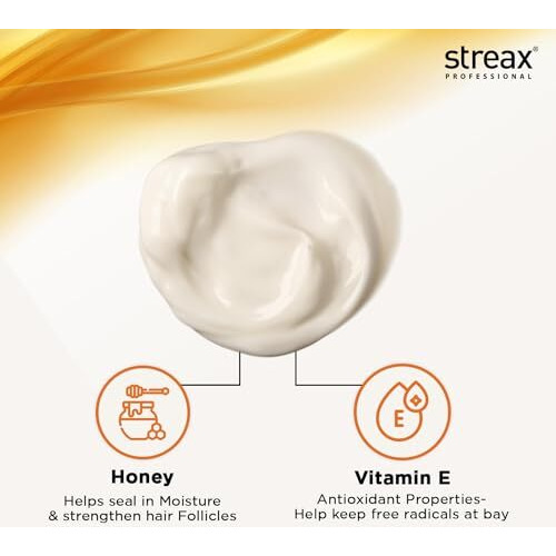 Streax Professional Spa Nourishment Hair Masque For Women|Normal To Dry Hair|Enriched With Honey&Vitamin E|Conditions,Softens&Detangles Hair|Reveals Softer,Smoother&Shinier Hair,200 G,1 Count