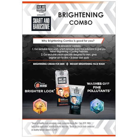 Smart And Handsome Radiance Cream For Men (60 G) And Instant Radiance Face Wash (100 G)