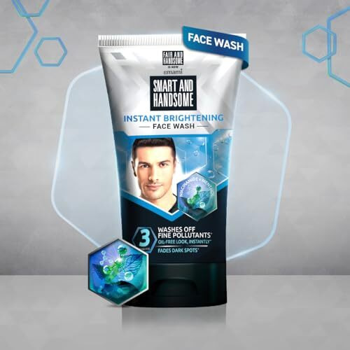 Smart And Handsome Instant Radiance Face Wash | Pro-Peptide | Instant Radiance| Washes Of Fine Pollutants | Cooling Freshness | 100G