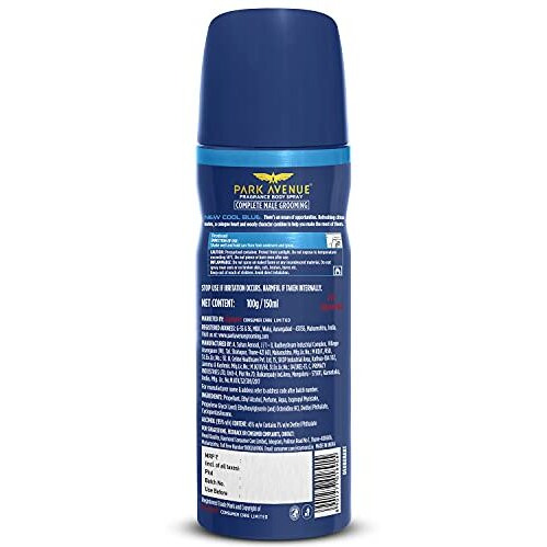 Park Avenue Cool Blue Freshness Deodorant For Men, 100G