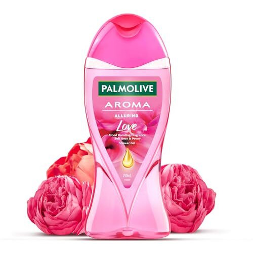 Palmolive Soft Rose&Peony Aroma Alluring Love Body Wash For Women&Men|Mood Boosting Fragrance|Brightening|For Youthful,Hydrated Skin|No Paraben&Silicone,Ph Balanced,Body Wash Shower Gel 250Ml